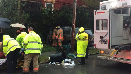 Multiple people injured after car crashes into building in Northside    