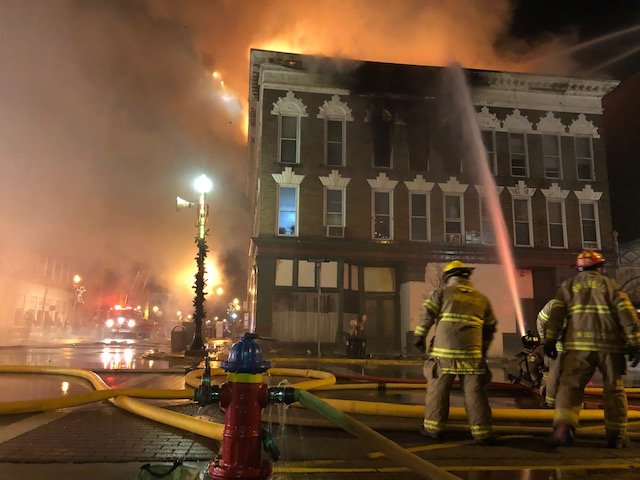 Crews have been battling this fire at a Wapakoneta hotel since last night