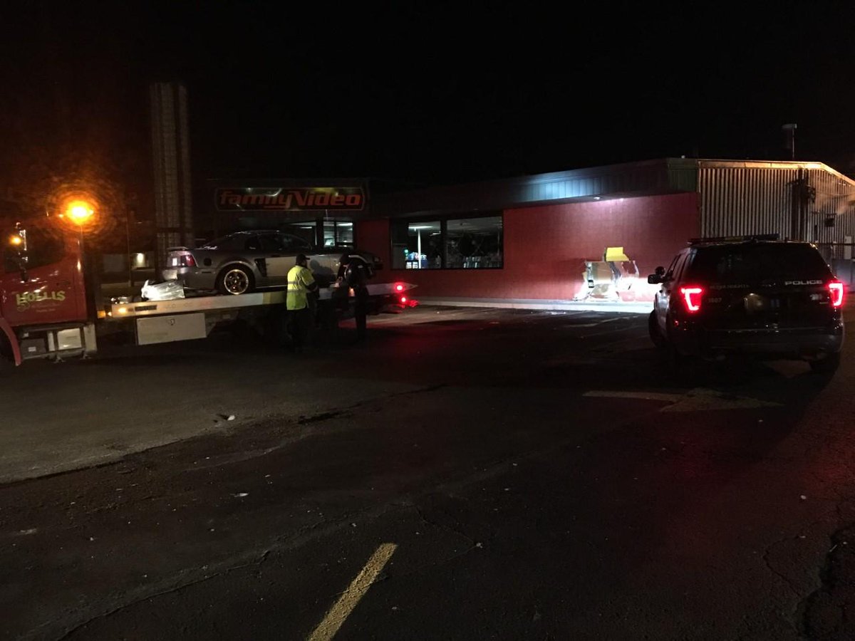 A car rammed into a Family Video store on Brandt Pike and Nebraska Avenue in Huber Heights early Thursday morning