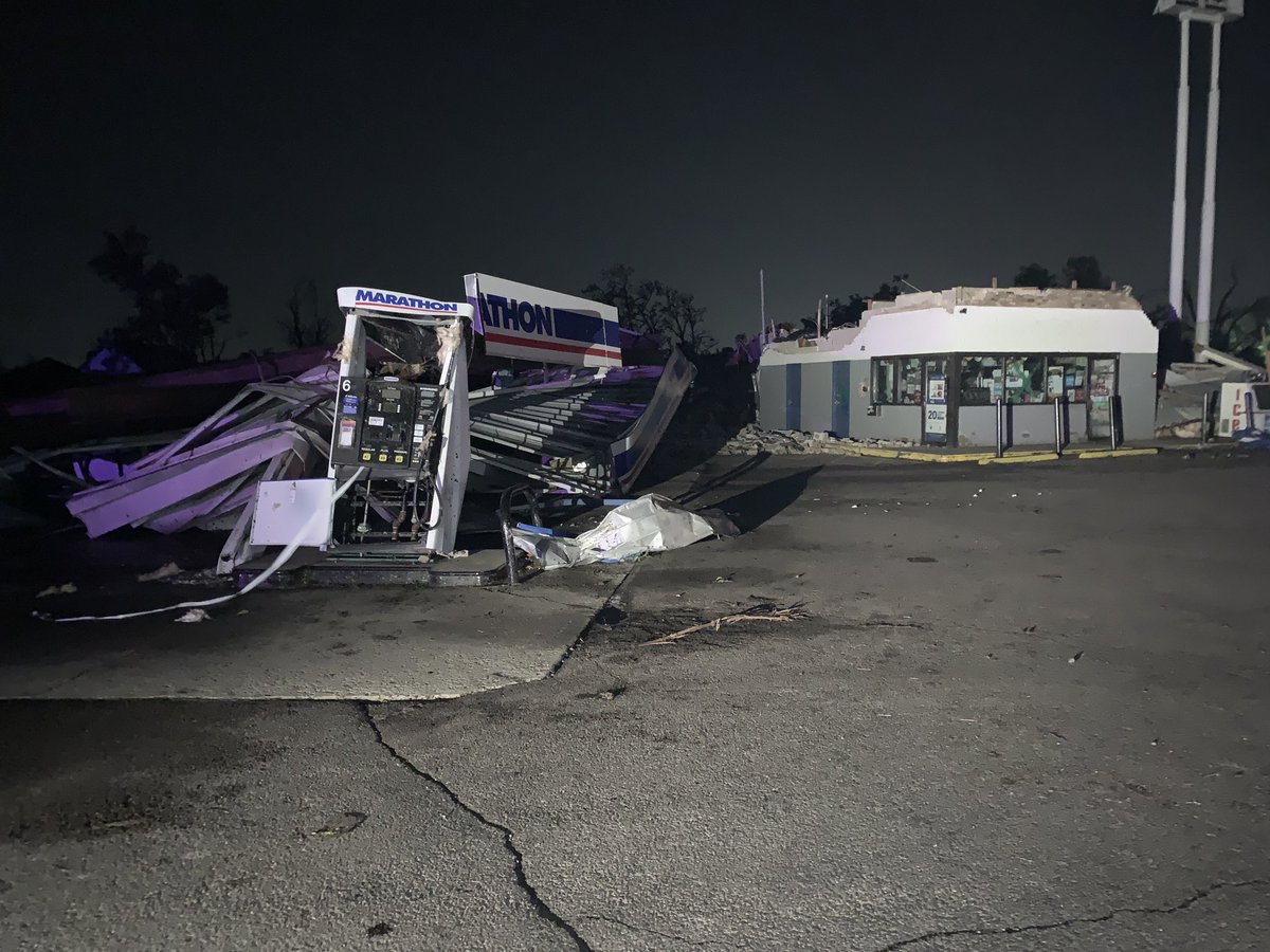 Dayton this morning covering severe tornado damage.