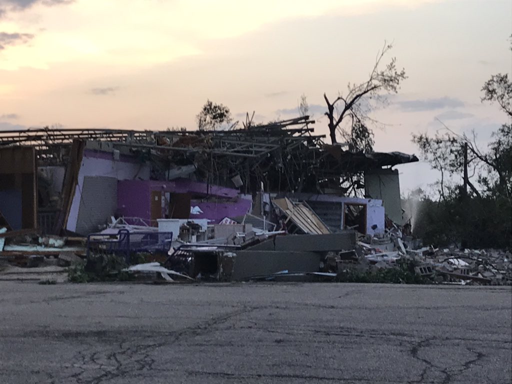 Several homes and businesses destroyed after a large and destructive tornado hit Dayton.   