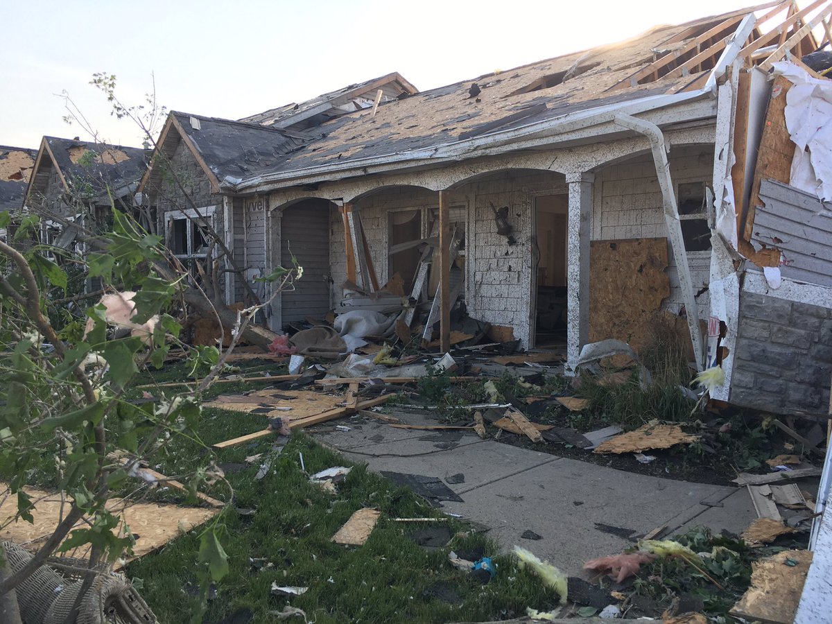 Someone survived the possible tornado in Beavercreek by hiding in the bathroom.