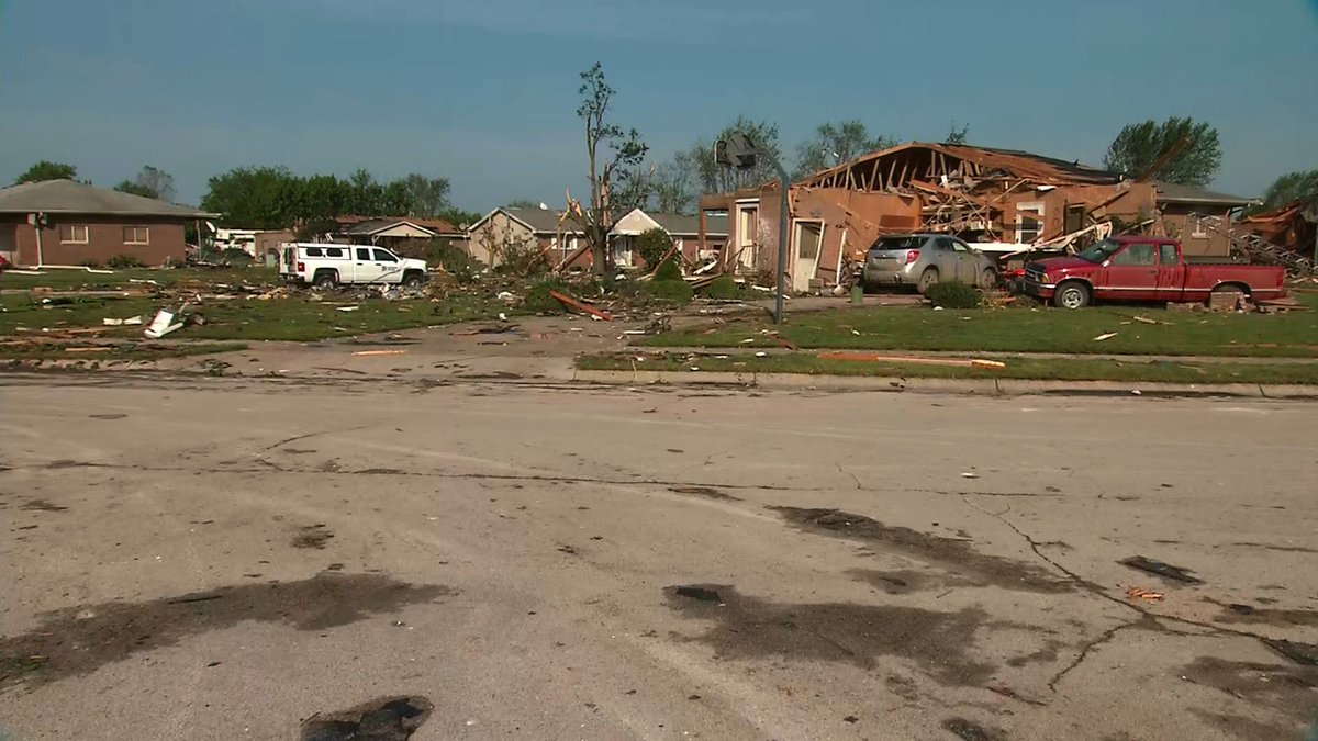 Tornado damage in Celina, OH. 7 people were injured.   