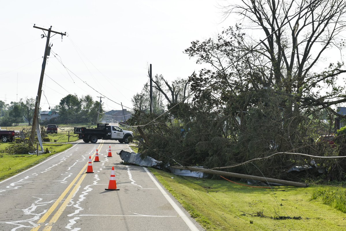 Tornado damage in Brookville