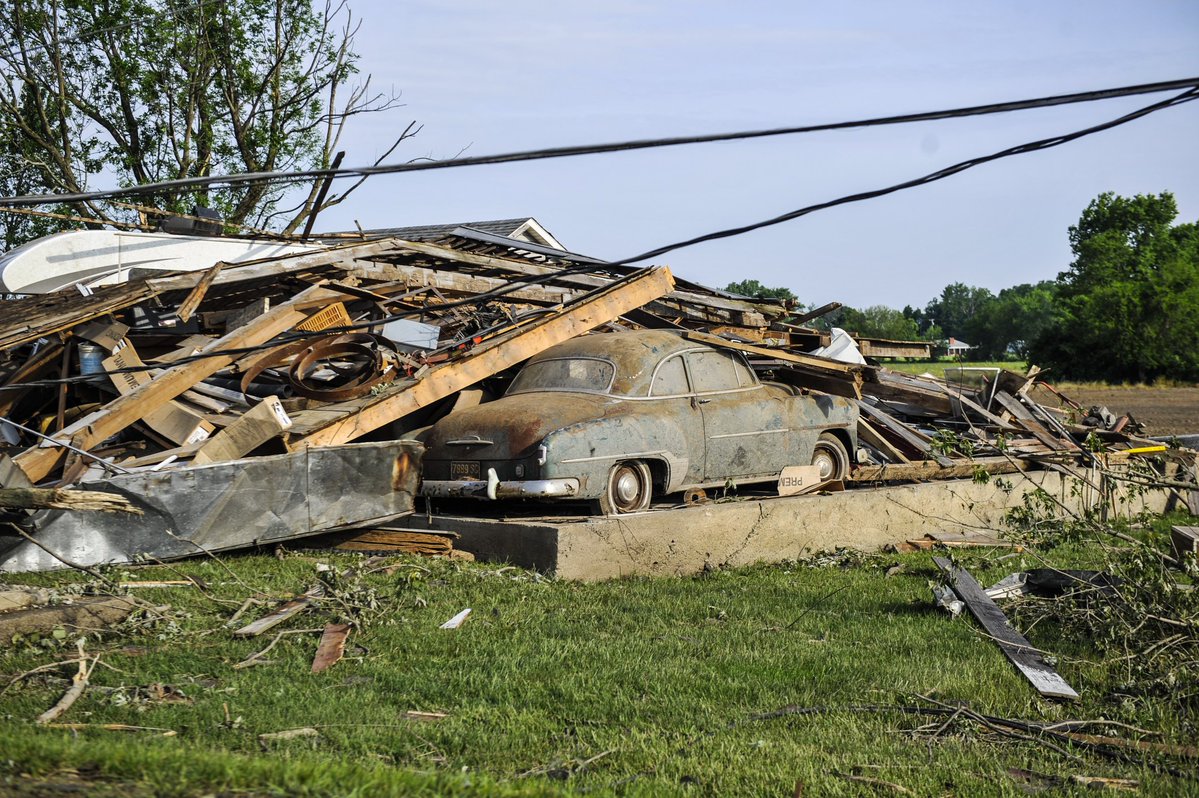 Tornado damage in Brookville