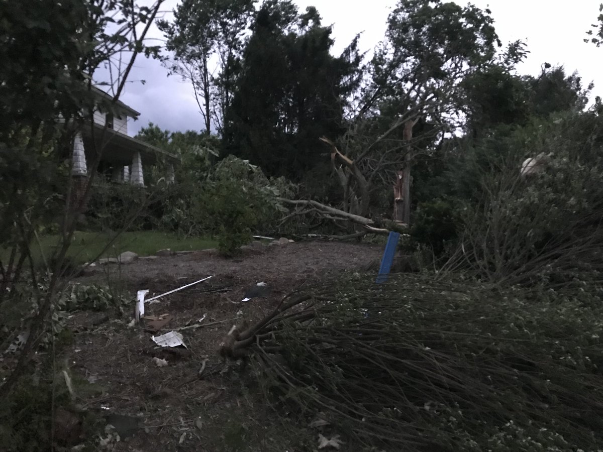 Place where a tornado touched down in Ohio the other night (there were 10 confirmed tornadoes). 