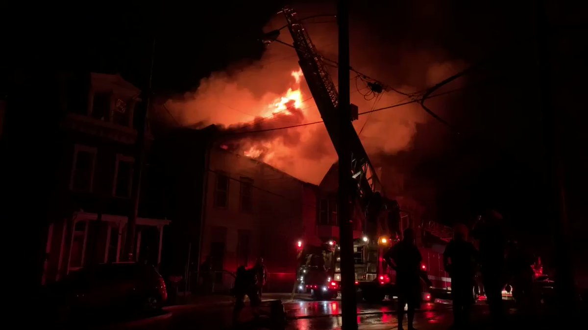 3-alarm fire at Addison and Halstead streets. Fire crews were just ordered out of one home on Halstead because they fear it will come down
