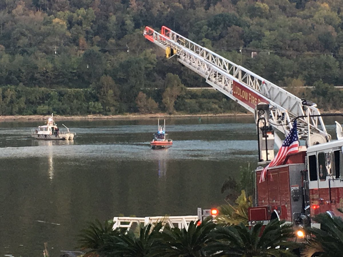 At the Ludlow Bromley yacht club where a barge collided at about 6:15 AM with the docs and other structures caring them hundreds of yards up river. No one hurt, but lots of damage. 