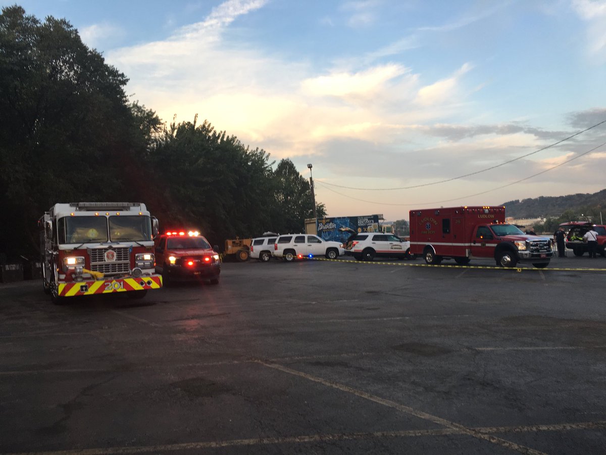At the Ludlow Bromley yacht club where a barge collided at about 6:15 AM with the docs and other structures caring them hundreds of yards up river. No one hurt, but lots of damage. 