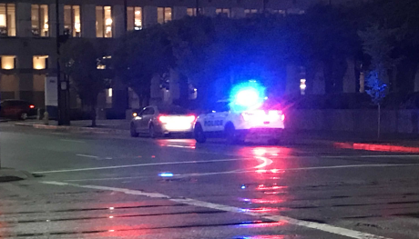 CPD on scene Downtown, where there was a report of a pedestrian struck at Fifth and Broadway