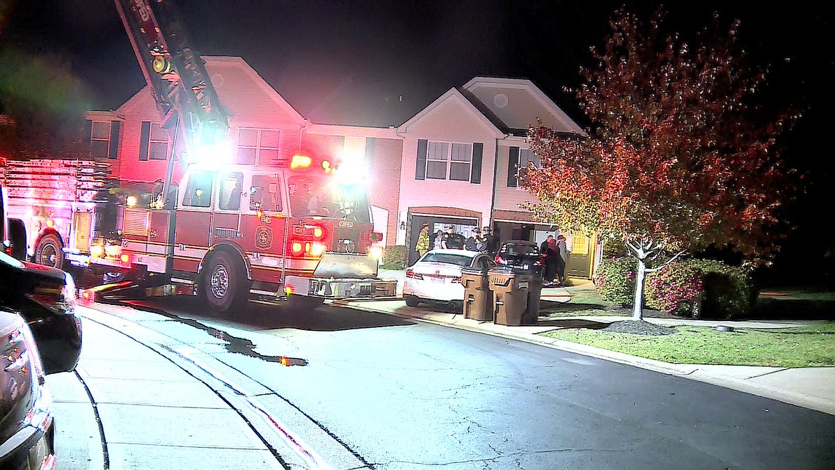 House fire in the 2000 block of Common Circle Drive in Batavia. Damage to rear of home