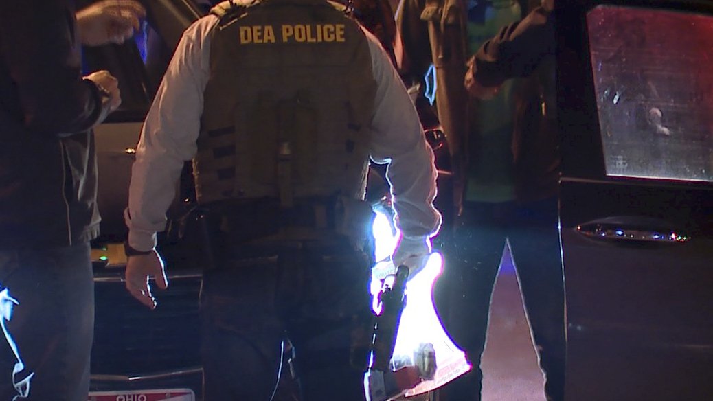 DEA and OSP with a stop on Chester at East 24th. One person arrested. 