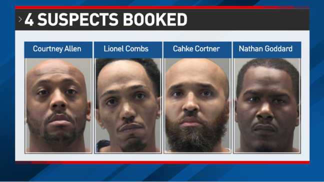 Four people have been arrested in connection to a Dayton shooting that left a police officer hospitalized with serious injuries