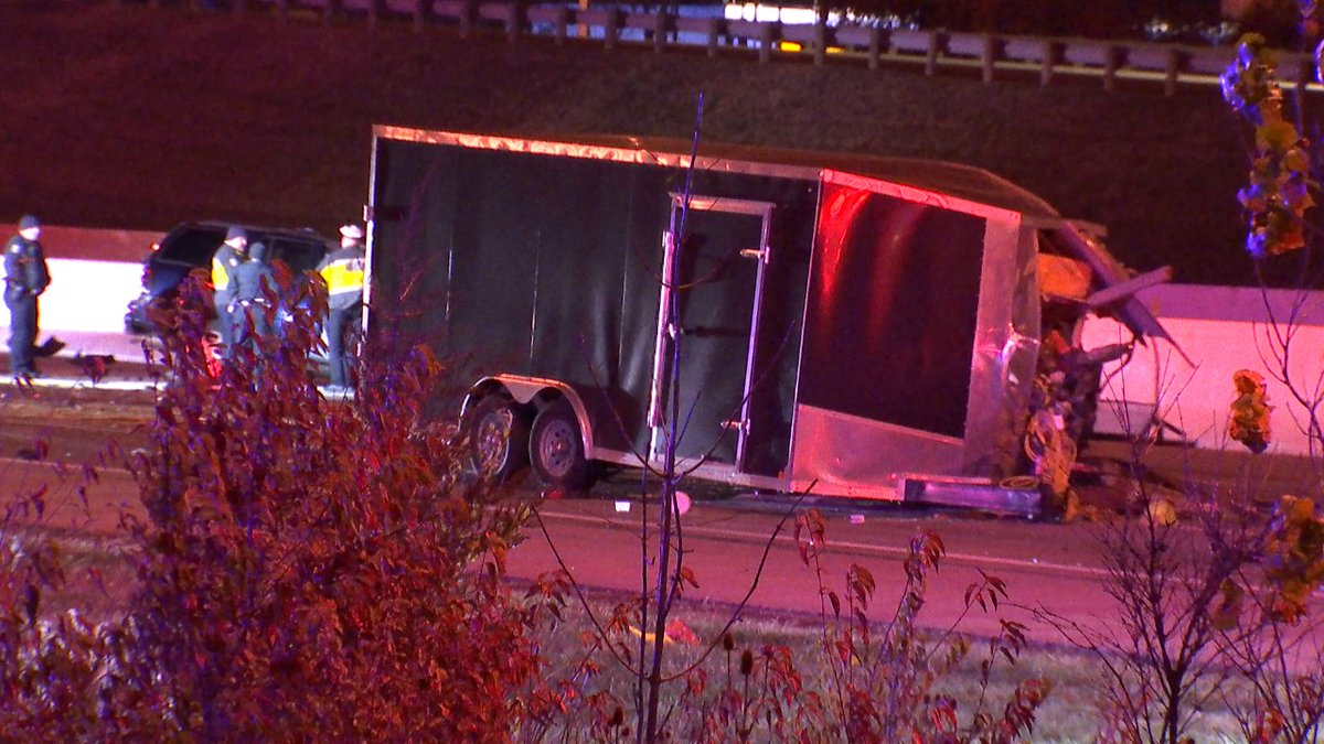 One person is dead and I-71 southbound is closed after a crash near Polaris.  