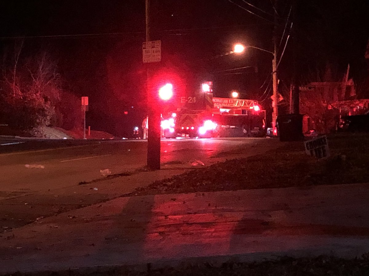 Report of a car on it's side, 1 person inside, another ejected in the 4700 blk of Glenway Ave in West Price Hill
