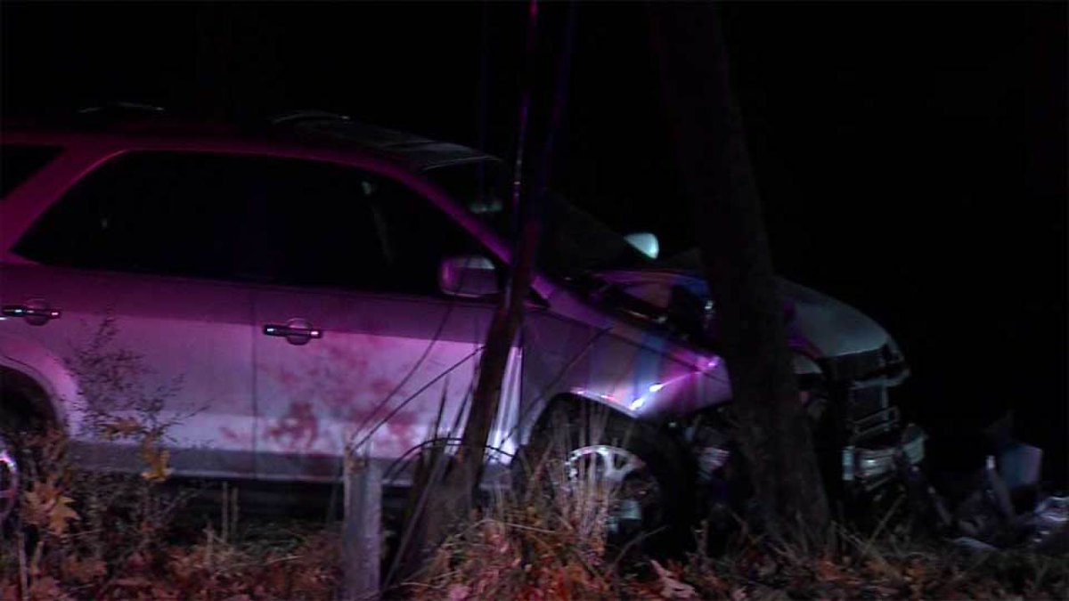 A single-vehicle crash knocked down power lines on Youngstown’s south side.