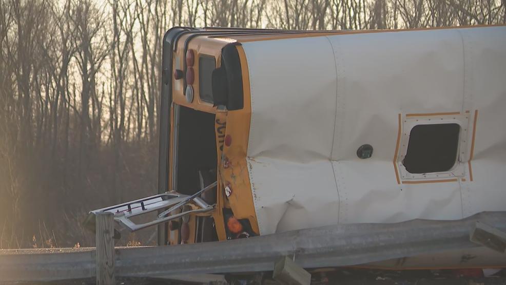 At least eight Northern Local School District students were hurt after the highway patrol says a car ran a red light and crashed into a school bus at the intersection of State Route 13 and State Route 204 near Thornville