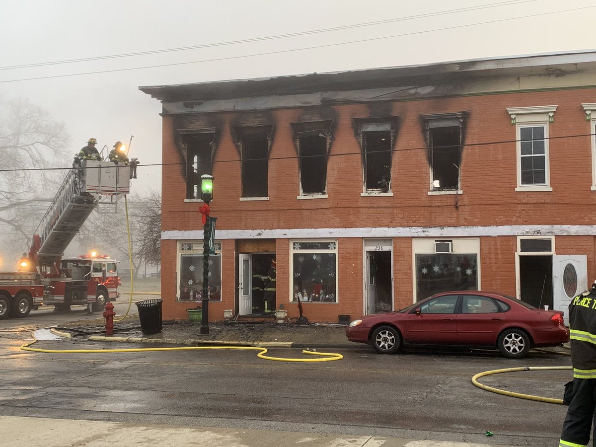 Christmas morning in New Richmond when a fire breaks out in this apartment on Front Street. The New Richmond Fire Chief tells two people were transported to local hospitals, one cat died, and a cat and dog are missing. An investigation is underway