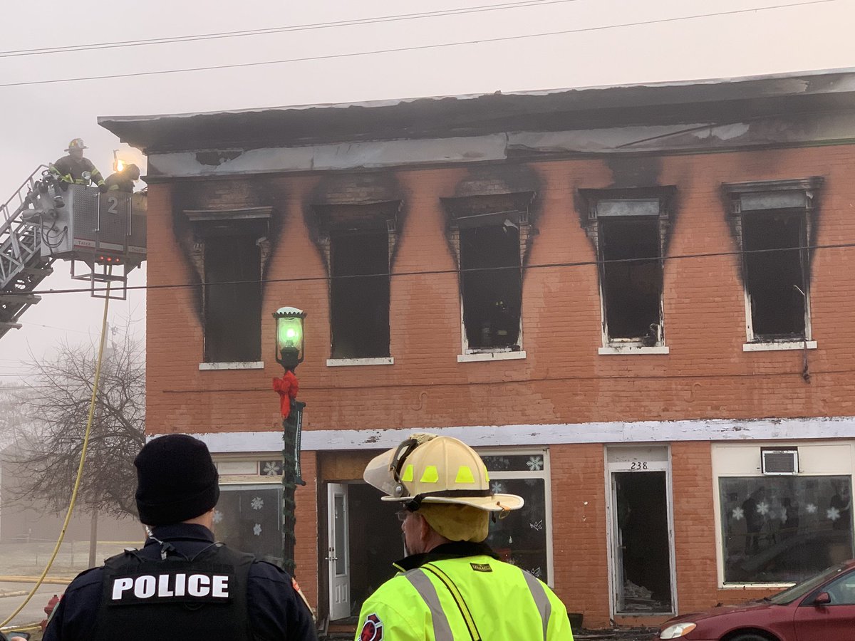 Christmas morning in New Richmond when a fire breaks out in this apartment on Front Street. The New Richmond Fire Chief tells two people were transported to local hospitals, one cat died, and a cat and dog are missing. An investigation is underway