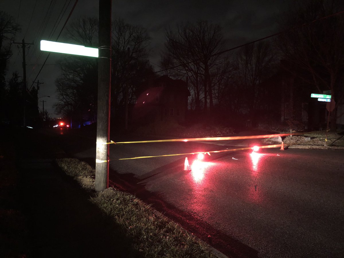 Someone just tried to drive through this barricade in the 6400 block of Ridge Avenue. Flares cones multiple yellow tapes and a cop car in the distance, where do people learn how to drive