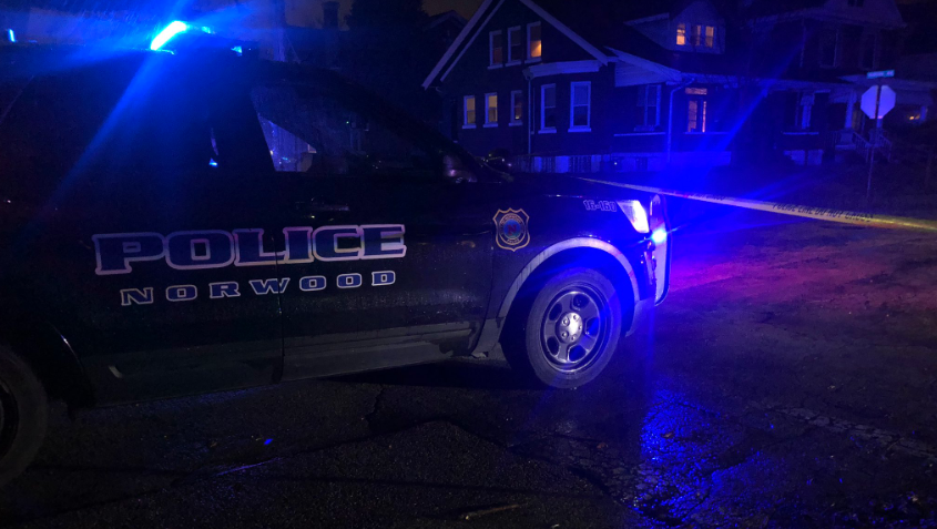 At least one person was injured in a shooting in Norwood on Thursday.