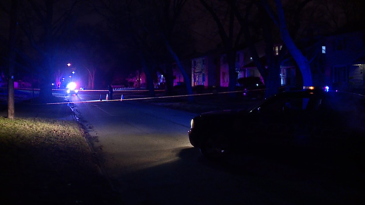 Shooting investigation on Erwin Street in Maple Heights. One person transported in unknown condition. Storm door window shattered, holes in the house and multiple casings in the street