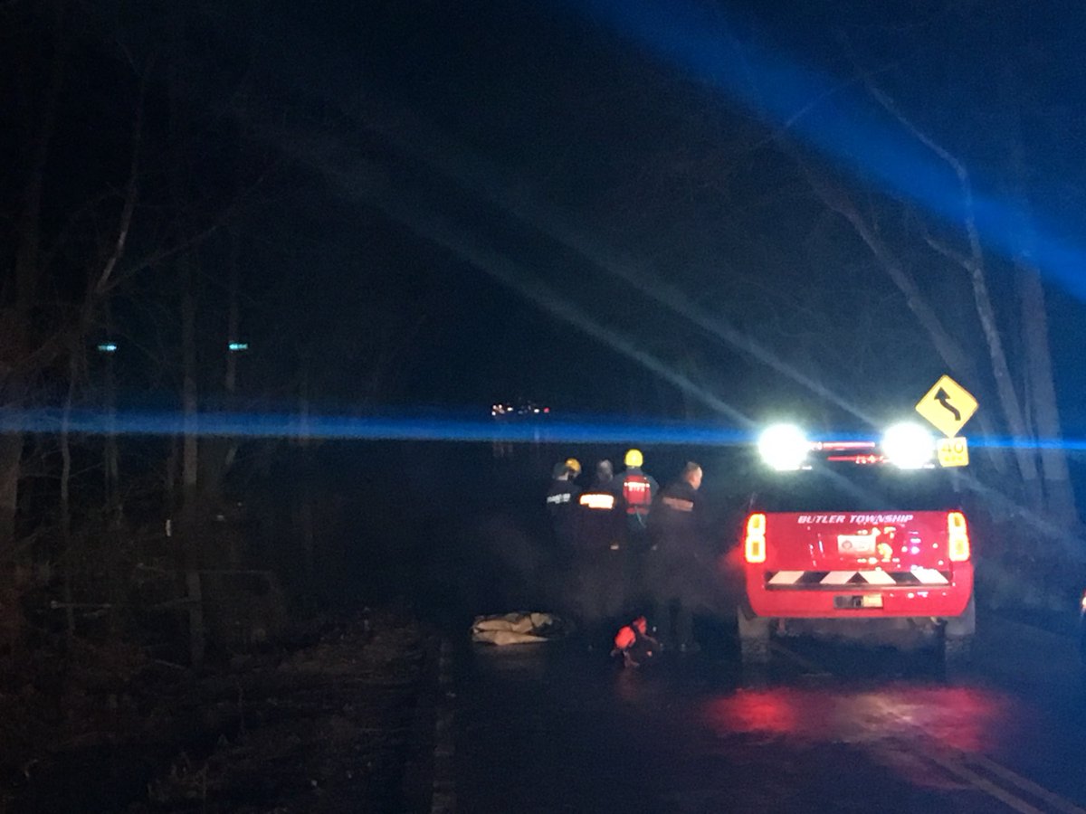 The man that was rescued from his vehicle in the Sillwater River is being checked for hypothermia but otherwise was unhurt, according to Butler Township Fire Department Capt. Tyler Mangan. 
