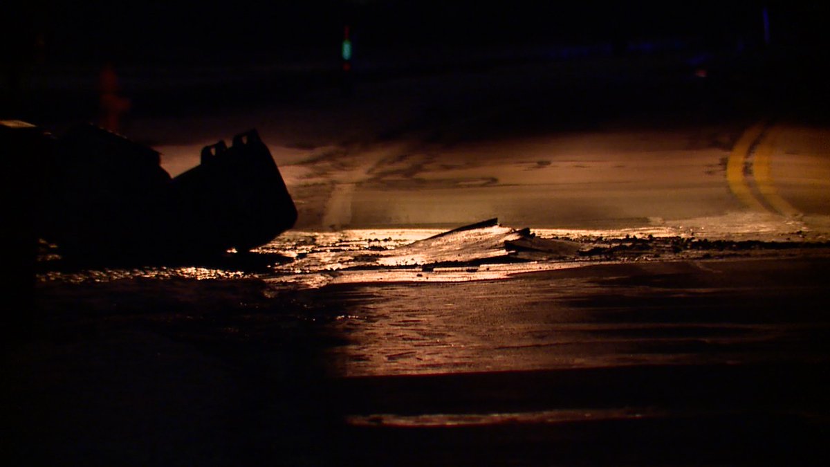 Water main break closes Porter Road between Wisteria and North Park in North Olmsted. Southbound lane is buckled and water is flooding the front yards in the area. This will likely be closed all morning
