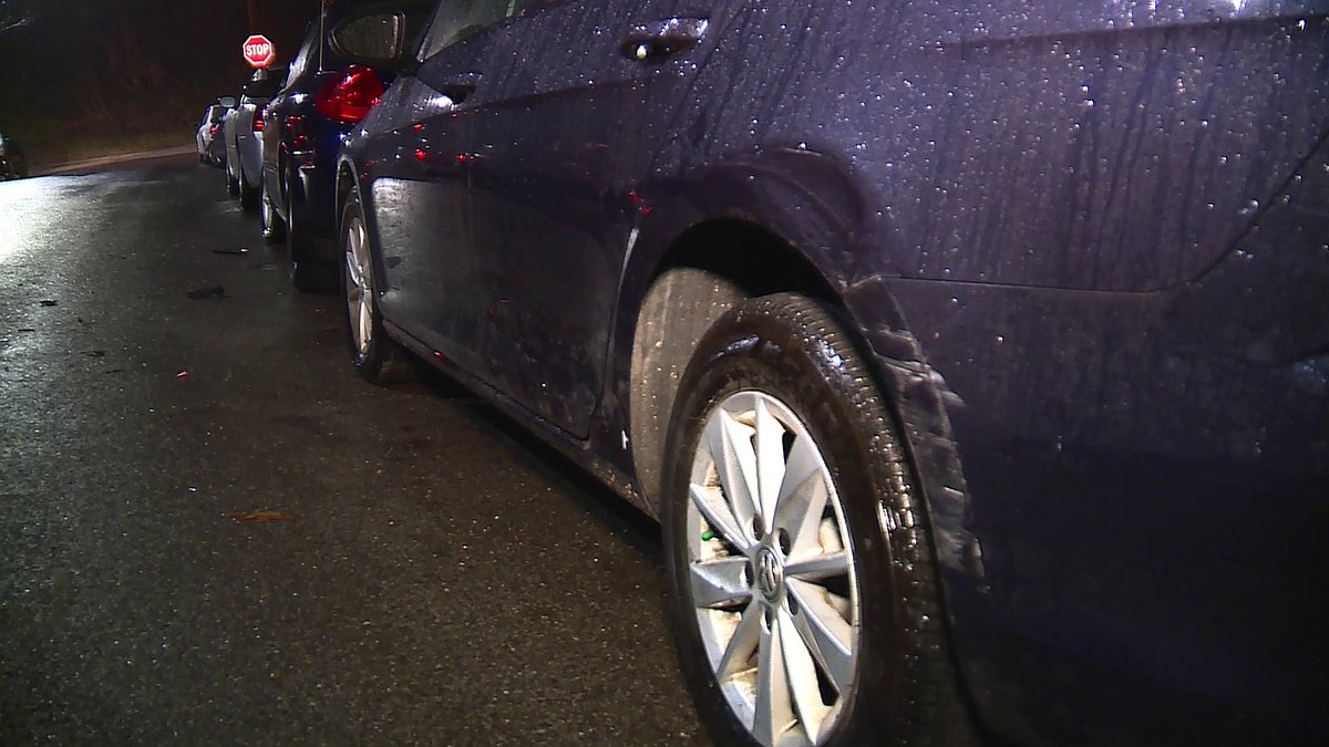 At least a half dozen cars hit on Graham Street and Ohio Avenue before police catch up with the striking vehicle on McMillian Street. 