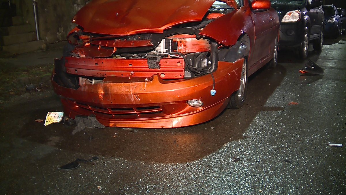 At least a half dozen cars hit on Graham Street and Ohio Avenue before police catch up with the striking vehicle on McMillian Street. 
