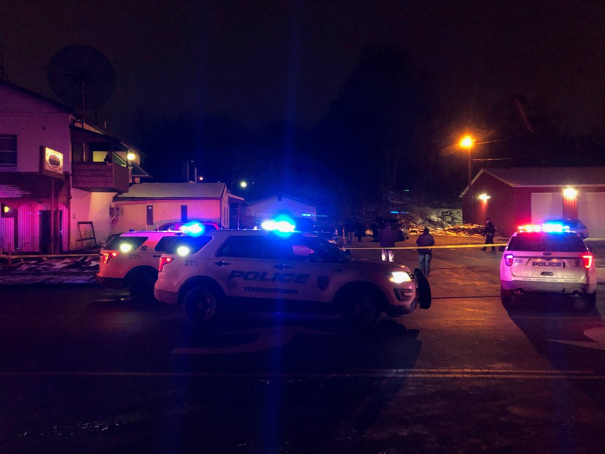 Coroner is   on the scene of a shooting on Youngstown's Northside. Police have taped off the parking lot at the Brothers of Power Classic Cars Club.
