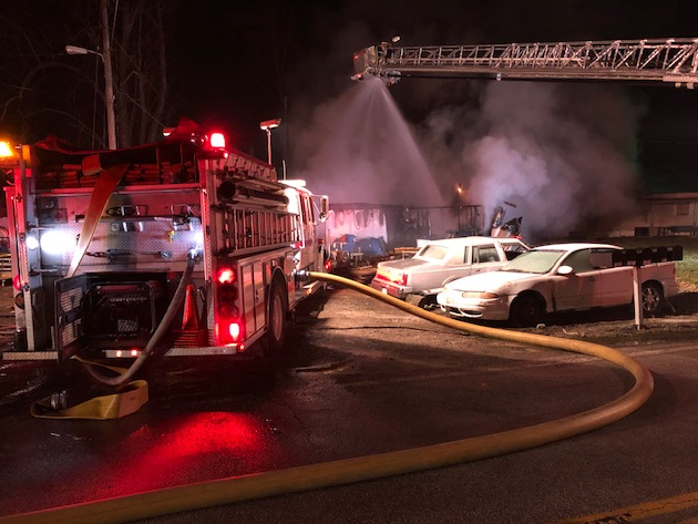 Mobile home fire takes place in Whitewater Township  at a mobile home off of Stephens Road