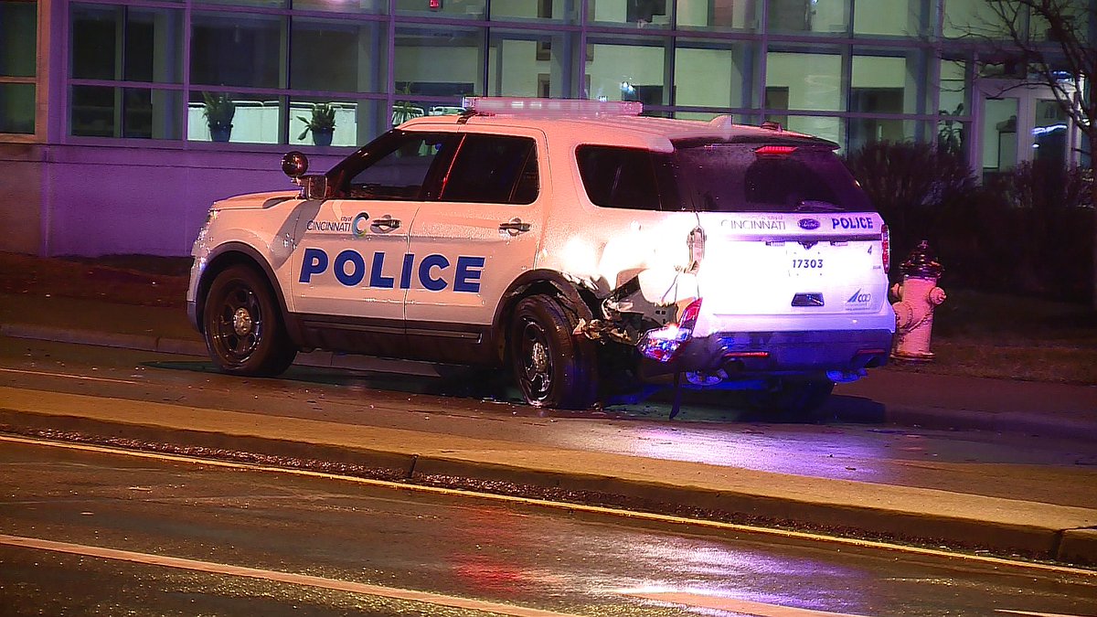Cincinnati Police car struck on Reading Road near Seymour, no injuries reported