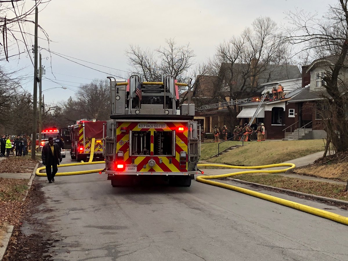 Firefighters are knocking down a fire on Parker Place in North Avondale. East Mitchell is closed in the area