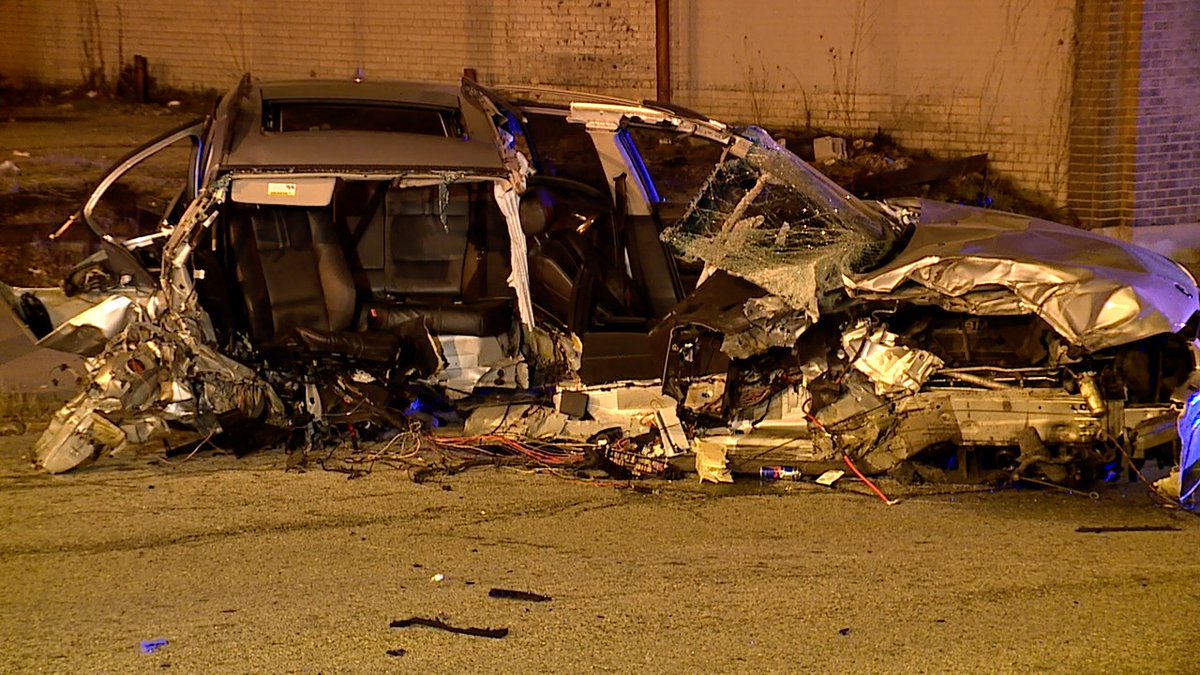 2:35am: Man walks away from this crash with only a few cuts after his BMW crashes into two utility poles and splits completely in half. Gilbert Ave is closed northbound near Curtis St. in Walnut Hills