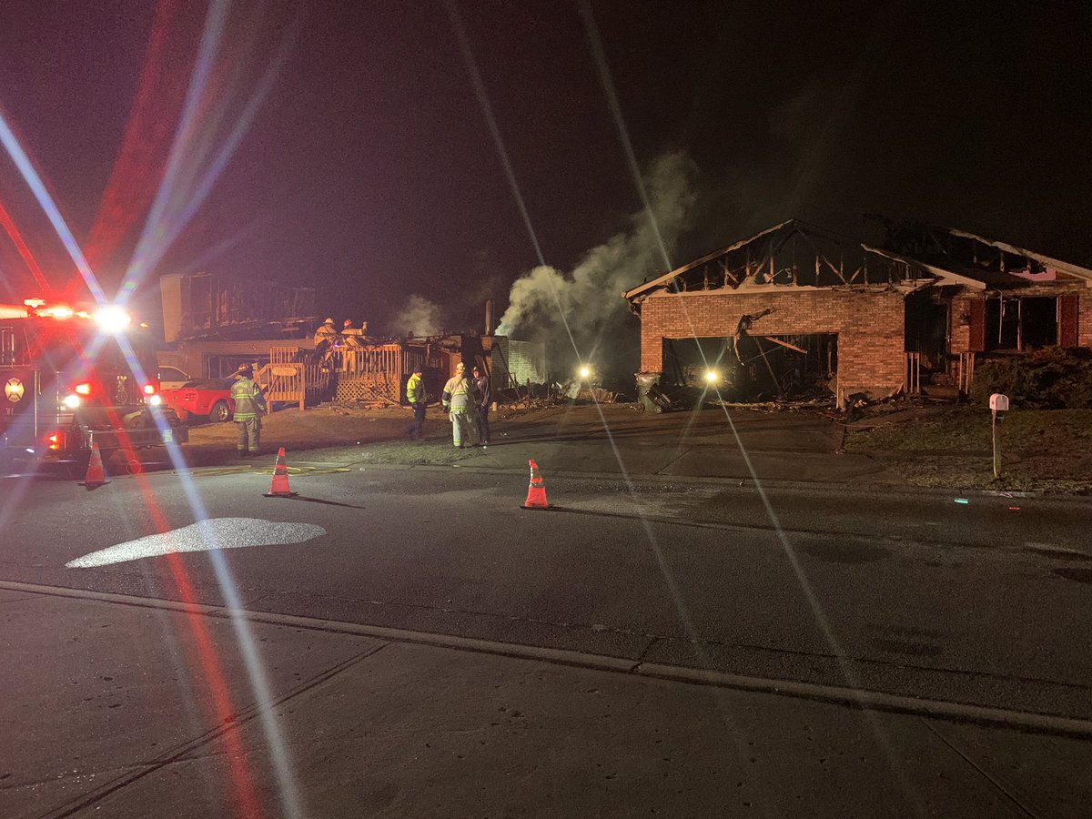 Several people are displaced this morning because of a fire in Franklin Township on Torrington Dr. Here's a look at two of the four homes damaged. Red Cross is helping the families.