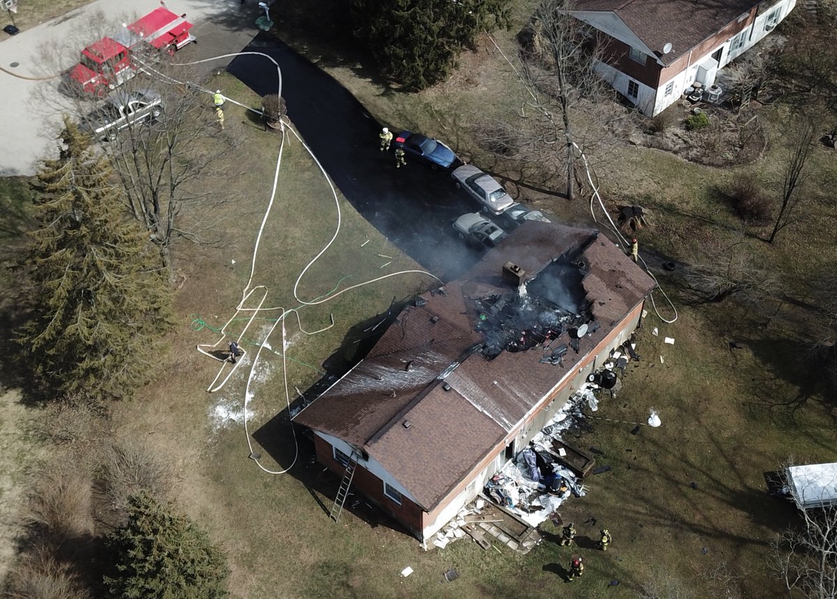 Extensive damage reported after fire breaks out in Beavercreek house in the 3500 block of Clar-Von.