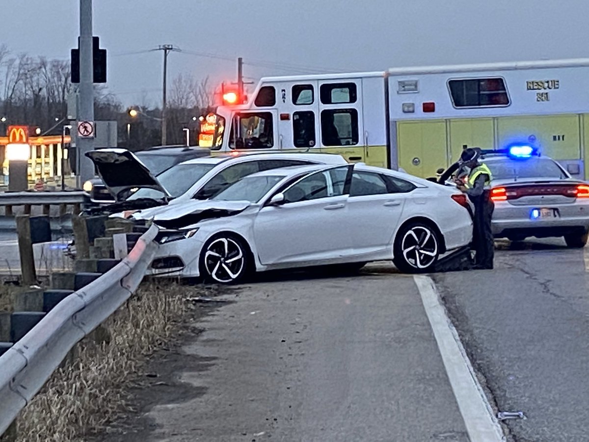 At least one person hurt after a crash on 36/37 ramp to I-71 in Delaware County. 
