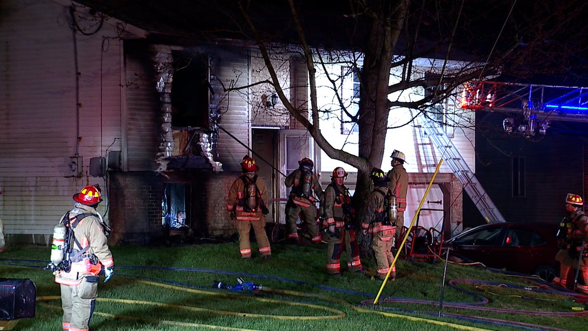House fire; 2500 Merrittview Ln in Colerain Twp. Two adults transported to local hospitals for minor smoke inhalation. Four adults and one child displaced from home.