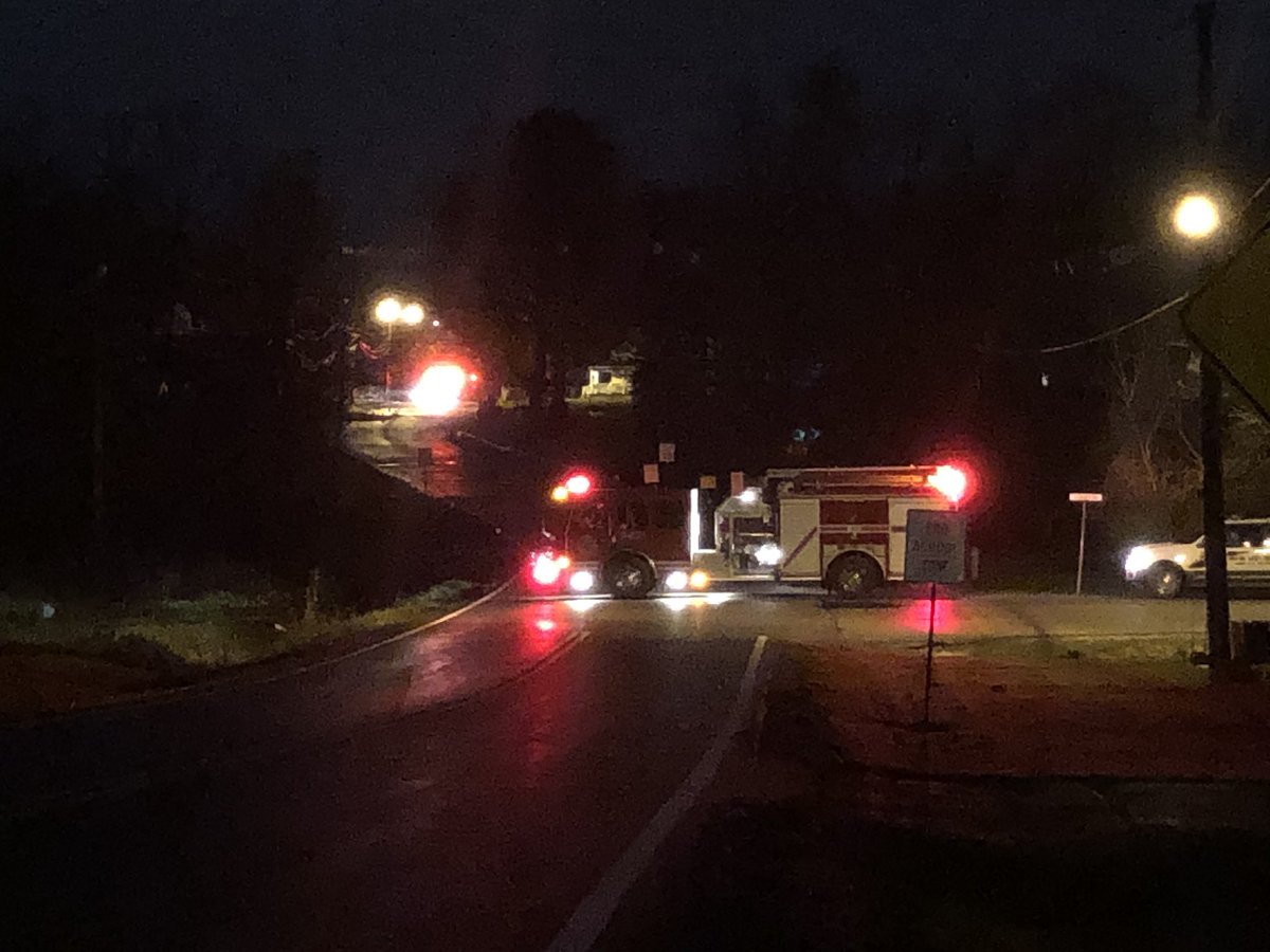 Sycamore St is blocked at Glenavy Rd in Lynchburg, OH for a tree blocking the roadway. 
