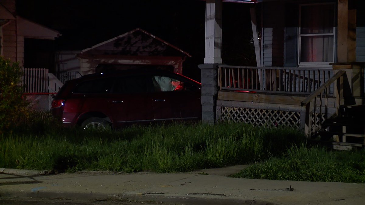 Car vs pole & house on Union at E138th. SUV eastbound on Union went left of center to the sidewalk and took out a pole. After leaving the pole hanging by wires the SUV continued until it hit the house. EMS transported one. E138 closed from Union to Kinsman. Union west restricted