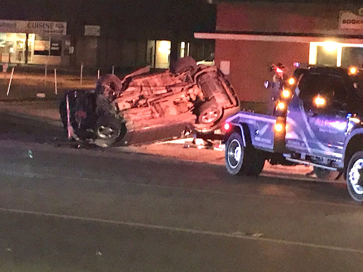 On Cleveland Ave rollover crash. Clinton Township police tell this was a hit-skip accident. driver fled the scene after the car rolled over 