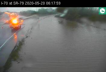 high water closure on the I-70 EB ramp to SR 79 in Buckeye Lake.  Continue to use SR 37 or SR 13 instead.