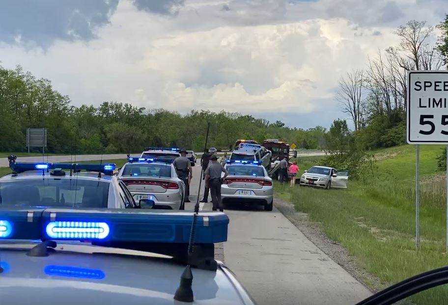 Driver arrested, 2 state patrol vehicles damaged after high-speed pursuit ends on Airport Access Road