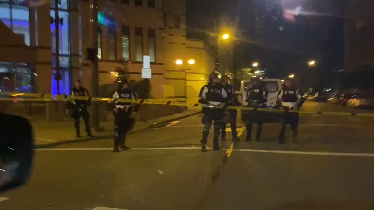 Still trying to make our way through to get closer to the State House. N. Front St. is open. Heavy police presence still