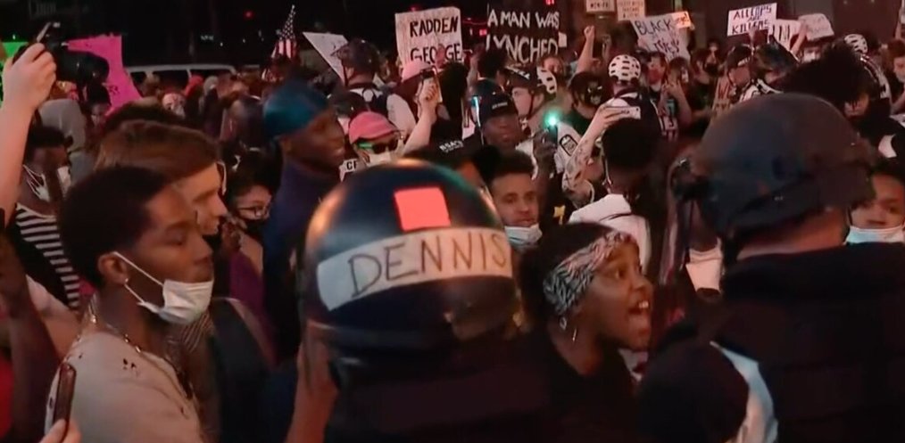 Columbus police deploy tear gas to disperse George Floyd protesters 