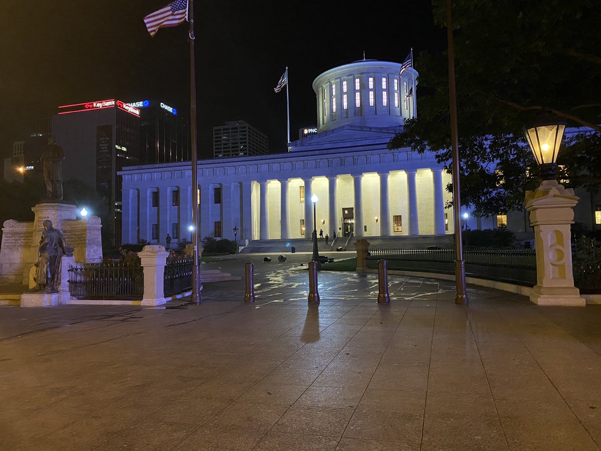 Images from last nights protests in Columbus that carried into early this morning. Cleanup efforts are underway
