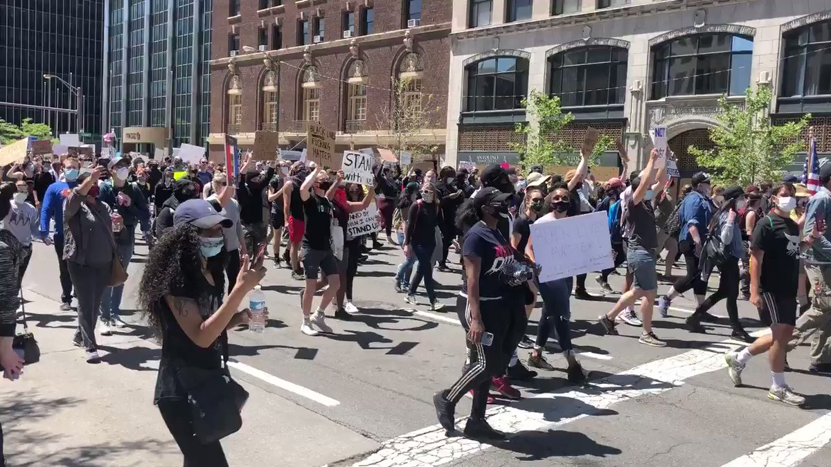 Protesters have gathered in downtown Columbus for the fourth day for demonstrations.