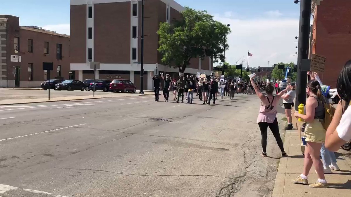 More protesters are joining the peaceful protest outside City Hall. 