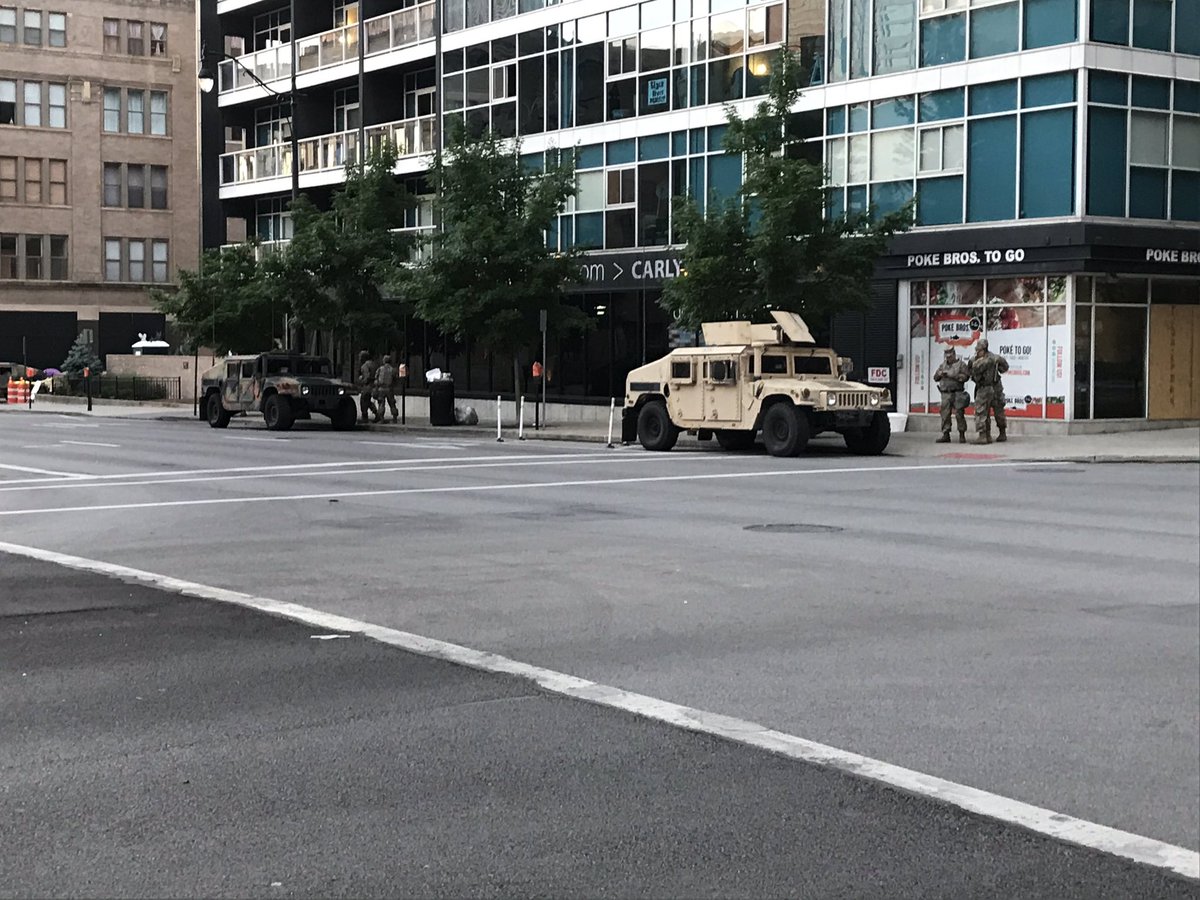 The city of Columbus has lifted its curfew. However, National Guard troops are still guarding downtown streets this morning